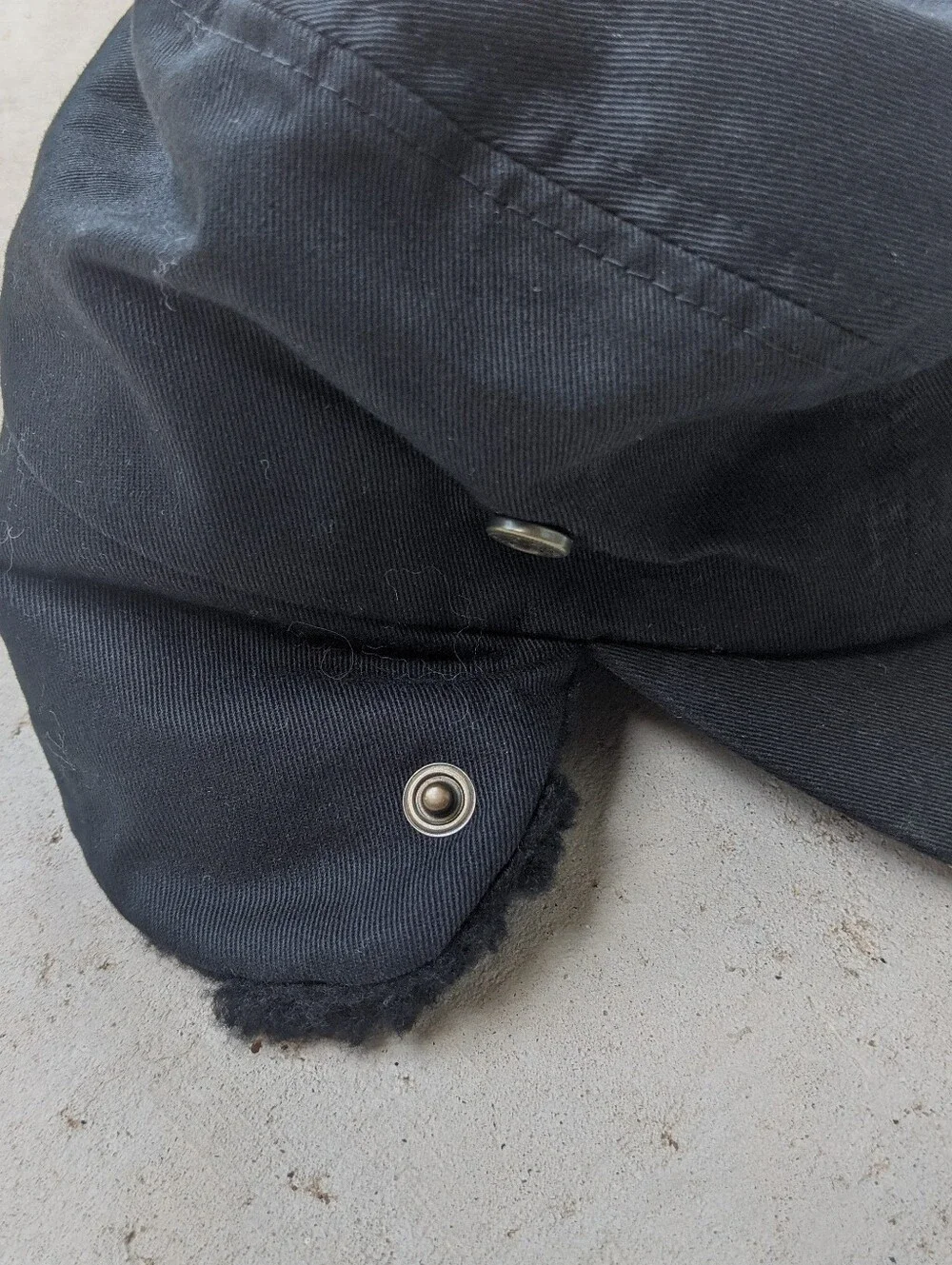 Brixton Black Fleece Winter Earflap Cap - Picture 4 of 6